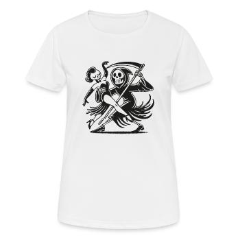 Danser avec la Faucheuse - T-shirt respirant Femme - blanc - Devant - AI Model Female 172 dark (172cm)