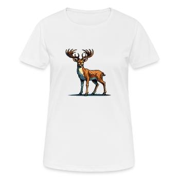 roe deer - Women's Breathable T-Shirt - white - Front - AI Model Female 172 dark (172cm)