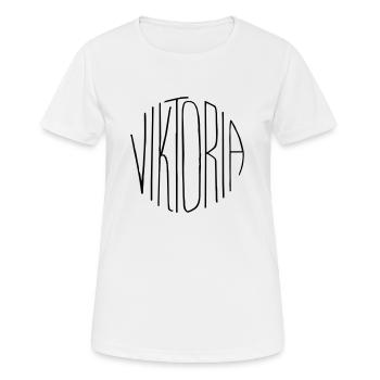 Victoria - T-shirt respirant Femme - blanc - Devant - AI Model Female 172 dark (172cm)