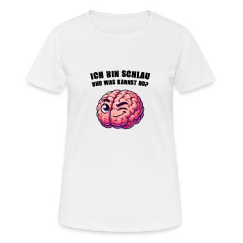 Smart brain - Women's Breathable T-Shirt - white - Front - AI Model Female 172 dark (172cm)