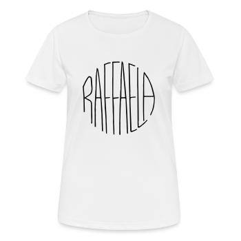 Raffaela - Frauen T-Shirt atmungsaktiv - Weiß - Vorne - AI Model Female 172 dark (172cm)