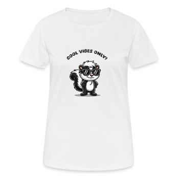 Skunk Bande dessinée Cool - T-shirt respirant Femme - blanc - Devant - AI Model Female 172 dark (172cm)