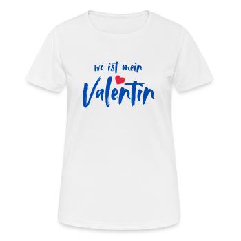 where is my Valentin - Women's Breathable T-Shirt - white - Front - AI Model Female 172 dark (172cm)