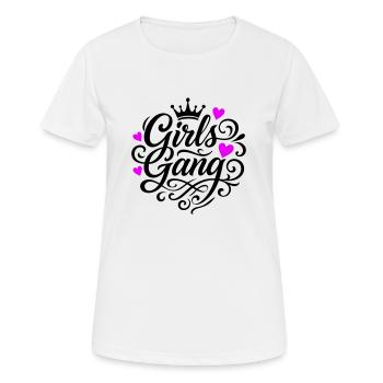 Gang de filles - T-shirt respirant Femme - blanc - Devant - AI Model Female 172 dark (172cm)
