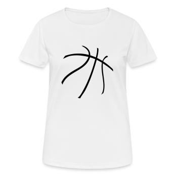 basketball - T-shirt respirant Femme - blanc - Devant - AI Model Female 172 dark (172cm)