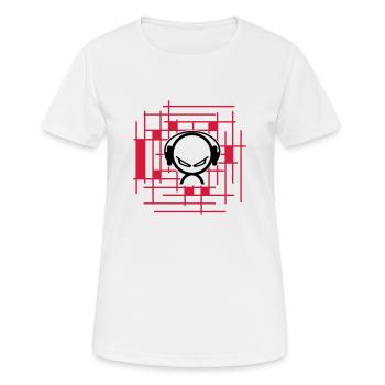 dj - T-shirt respirant Femme - blanc - Devant - AI Model Female 172 dark (172cm)