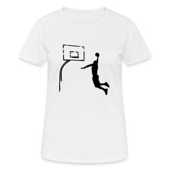 Basket-ball Basketball Basket - T-shirt respirant Femme - blanc - Devant - AI Model Female 172 dark (172cm)