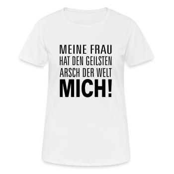 geiler arsch - Frauen T-Shirt atmungsaktiv - Weiß - Vorne - AI Model Female 172 dark (172cm)
