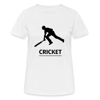 Cricket - Frauen T-Shirt atmungsaktiv - Weiß - Vorne - AI Model Female 172 dark (172cm)