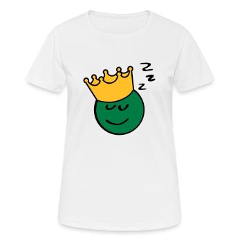 Erbsenkönig sleep - Frauen T-Shirt atmungsaktiv - Weiß - Vorne - AI Model Female 172 dark (172cm)