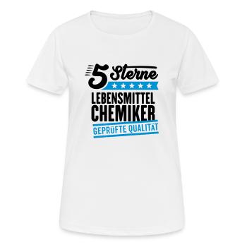 5Sterne Lebensmittelchemiker - Frauen T-Shirt atmungsaktiv - Weiß - Vorne - AI Model Female 172 dark (172cm)