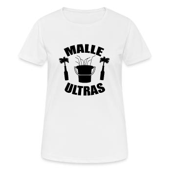 MALLE ULTRAS EIMSAUFEN - Frauen T-Shirt atmungsaktiv - Weiß - Vorne - AI Model Female 172 dark (172cm)