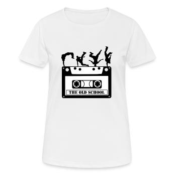 old-school - T-shirt respirant Femme - blanc - Devant - AI Model Female 172 dark (172cm)