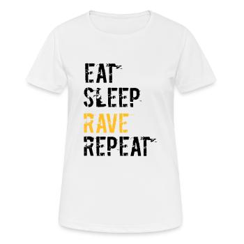 Rave et répète - T-shirt respirant Femme - blanc - Devant - AI Model Female 172 dark (172cm)
