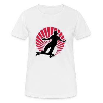longboard - Frauen T-Shirt atmungsaktiv - Weiß - Vorne - AI Model Female 172 dark (172cm)