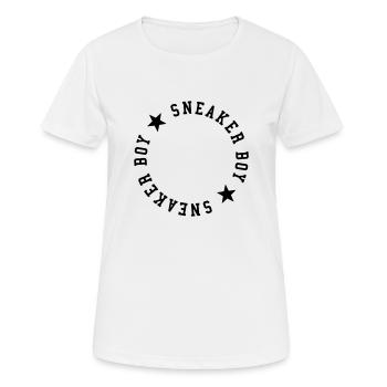 Sneaker Boy - T-shirt respirant Femme - blanc - Devant - AI Model Female 172 dark (172cm)