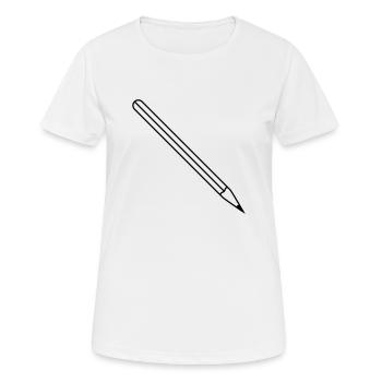 pencil - Women's Breathable T-Shirt - white - Front - AI Model Female 172 dark (172cm)
