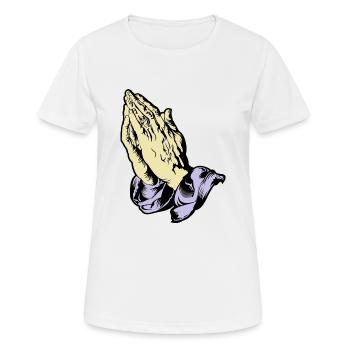 Mains - T-shirt respirant Femme - blanc - Devant - AI Model Female 172 dark (172cm)