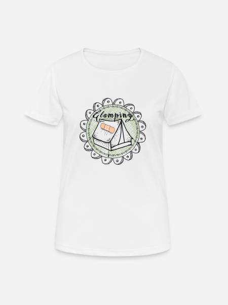 Zelt - Frauen T-Shirt atmungsaktiv - Weiß