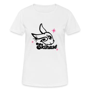 skihase_candi_2c - Frauen T-Shirt atmungsaktiv - Weiß - Vorne - AI Model Female 172 dark (172cm)
