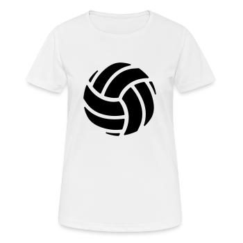 Ball - Frauen T-Shirt atmungsaktiv - Weiß - Vorne - AI Model Female 172 dark (172cm)