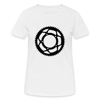 radsport - Frauen T-Shirt atmungsaktiv - Weiß - Vorne - AI Model Female 172 dark (172cm)