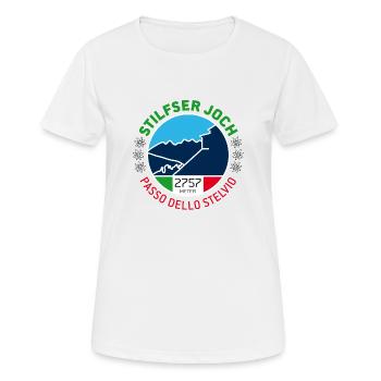 Stelvio Pass 1 - Women's Breathable T-Shirt - white - Front - AI Model Female 172 dark (172cm)