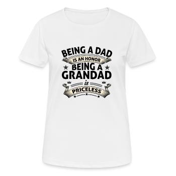 BEING A GRANDAD - Women's Breathable T-Shirt - white - Front - AI Model Female 172 dark (172cm)