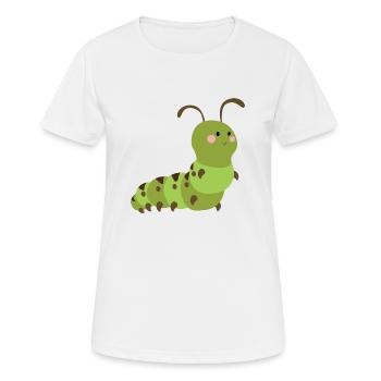 Raupe - Frauen T-Shirt atmungsaktiv - Weiß - Vorne - AI Model Female 172 dark (172cm)