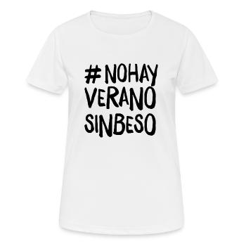 SOMMER 2021 T-SHIRT KEIN SOMMER OHNE KISS - Frauen T-Shirt atmungsaktiv - Weiß - Vorne - AI Model Female 172 dark (172cm)