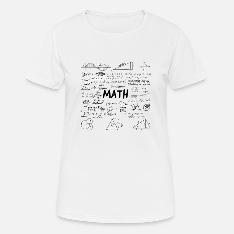 Math - Women's Breathable T-Shirt - white