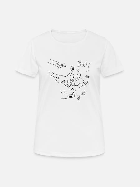 Bali - Frauen T-Shirt atmungsaktiv - Weiß