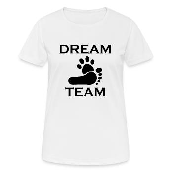 Chien chien - T-shirt respirant Femme - blanc - Devant - AI Model Female 172 dark (172cm)