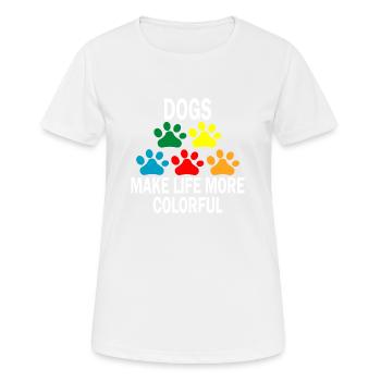 Dog dog - Women's Breathable T-Shirt - white - Front - AI Model Female 172 dark (172cm)