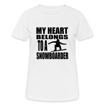 Snowboard Snowboarder - Frauen T-Shirt atmungsaktiv - Weiß - Vorne - AI Model Female 172 dark (172cm)