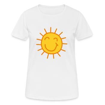 Sonnenschein Comic - Frauen T-Shirt atmungsaktiv - Weiß - Vorne - AI Model Female 172 dark (172cm)