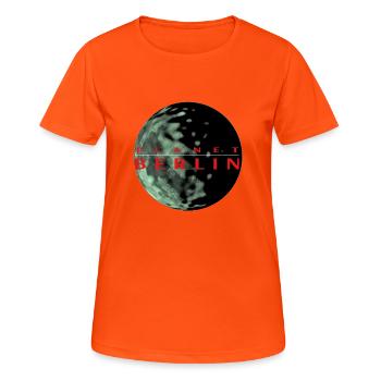 Berlin - Frauen T-Shirt atmungsaktiv - Neonorange - Vorne - AI Model Female 172 dark (172cm)