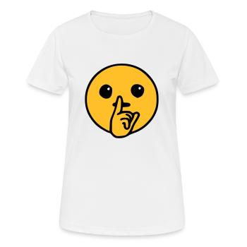 Emoji Leise Skizze Farbe - Frauen T-Shirt atmungsaktiv - Weiß - Vorne - AI Model Female 172 dark (172cm)