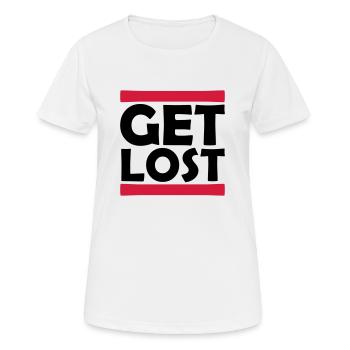 Strip Get Lost - Women's Breathable T-Shirt - white - Front - AI Model Female 172 dark (172cm)
