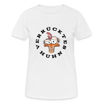 Verrücktes Huhn - Helle Shirts Edition - Frauen T-Shirt atmungsaktiv - Weiß - Vorne - AI Model Female 172 dark (172cm)
