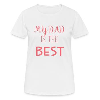 dad - T-shirt respirant Femme - blanc - Devant - AI Model Female 172 dark (172cm)
