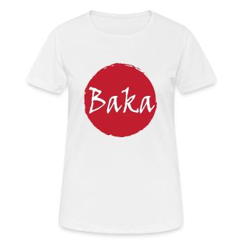 Baka / Idiot - Frauen T-Shirt atmungsaktiv - Weiß - Vorne - AI Model Female 172 dark (172cm)