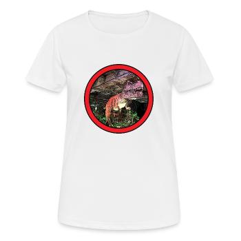 T-Rex - Frauen T-Shirt atmungsaktiv - Weiß - Vorne - AI Model Female 172 dark (172cm)