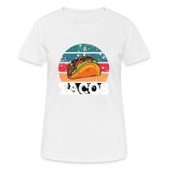 TACOS!!!!! - T-shirt respirant Femme - blanc - Devant - AI Model Female 172 dark (172cm)