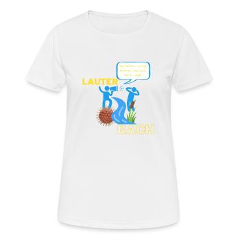 Lauter Bach - Frauen T-Shirt atmungsaktiv - Weiß - Vorne - AI Model Female 172 dark (172cm)