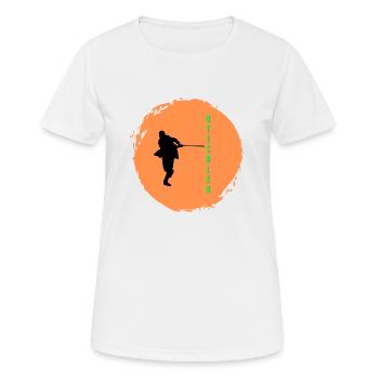 Stichler - Frauen T-Shirt atmungsaktiv - Weiß - Vorne - AI Model Female 172 dark (172cm)