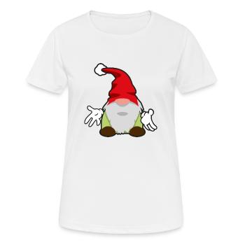 erster Weihnachtswichtel - Frauen T-Shirt atmungsaktiv - Weiß - Vorne - AI Model Female 172 dark (172cm)
