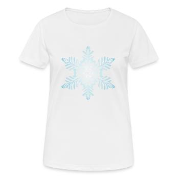 Flocon de neige Neige Hiver Noël coloré 1 - T-shirt respirant Femme - blanc - Devant - AI Model Female 172 dark (172cm)