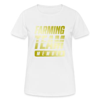Farming Team - Frauen T-Shirt atmungsaktiv - Weiß - Vorne - AI Model Female 172 dark (172cm)