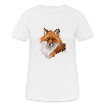 Fox - Frauen T-Shirt atmungsaktiv - Weiß - Vorne - AI Model Female 172 dark (172cm)